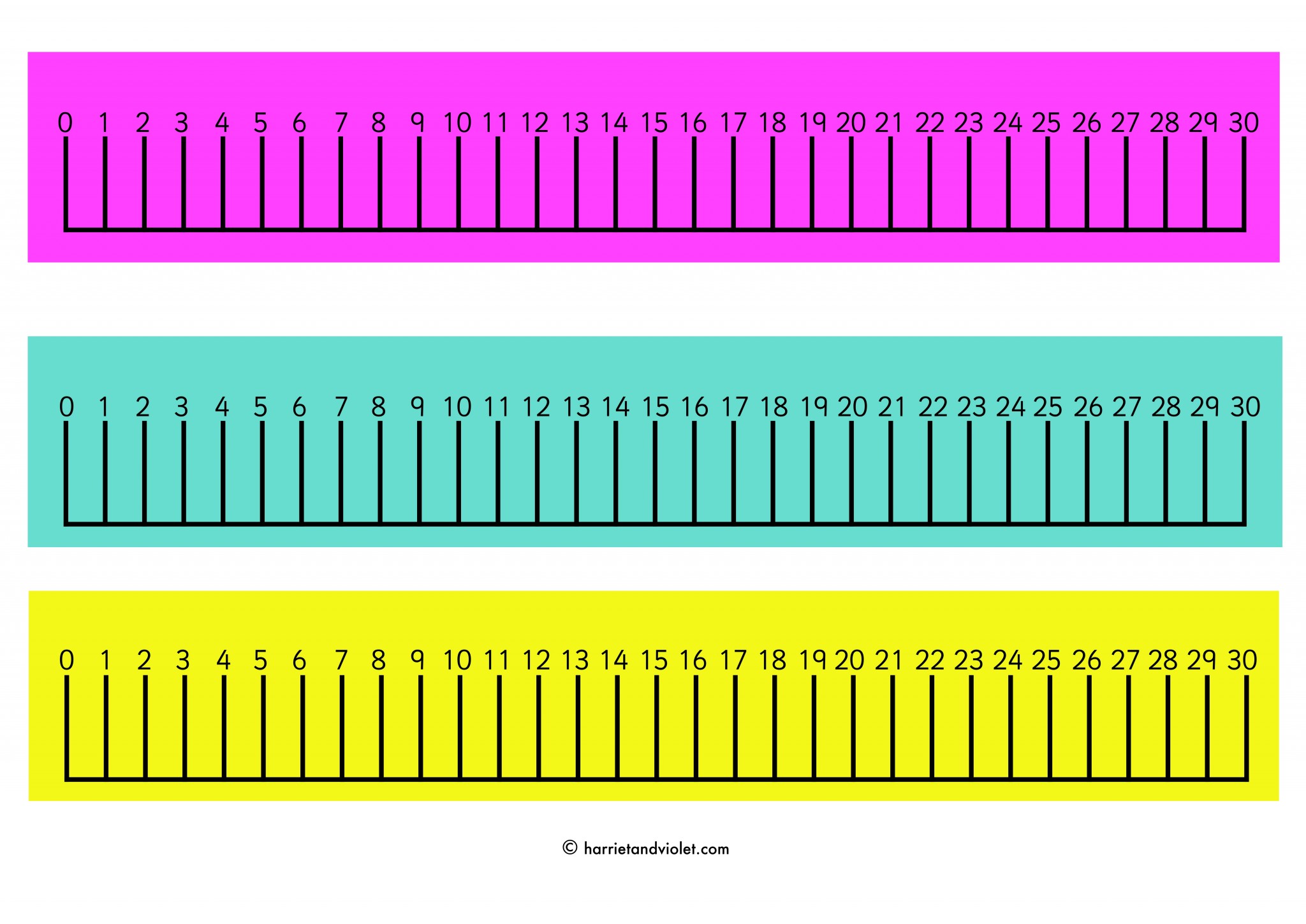 number line 0-30 - printable teaching resources - print play learn